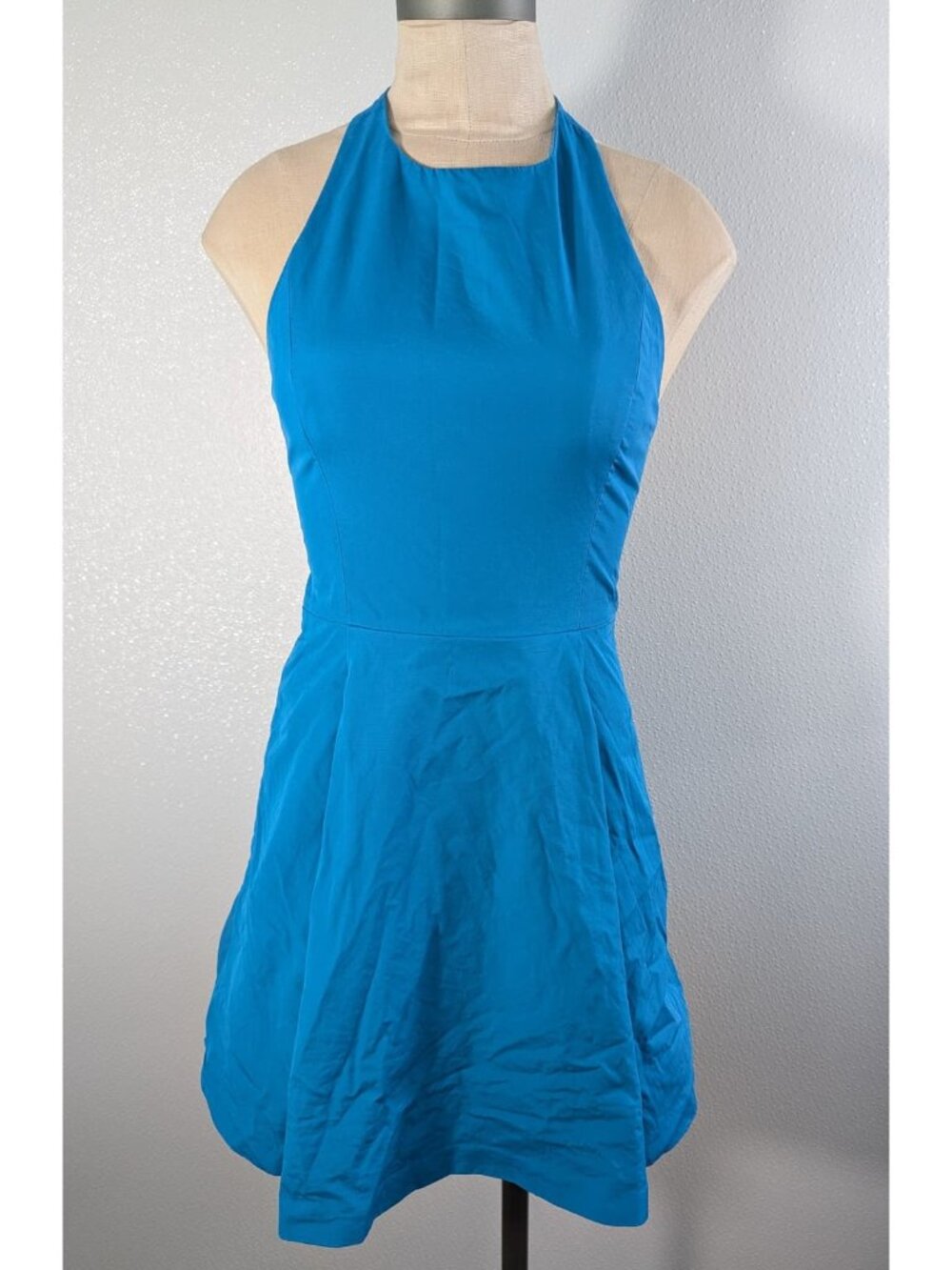 Alice + Olivia Blue Backless Mini Dress with Back Zipper Women's Size 0